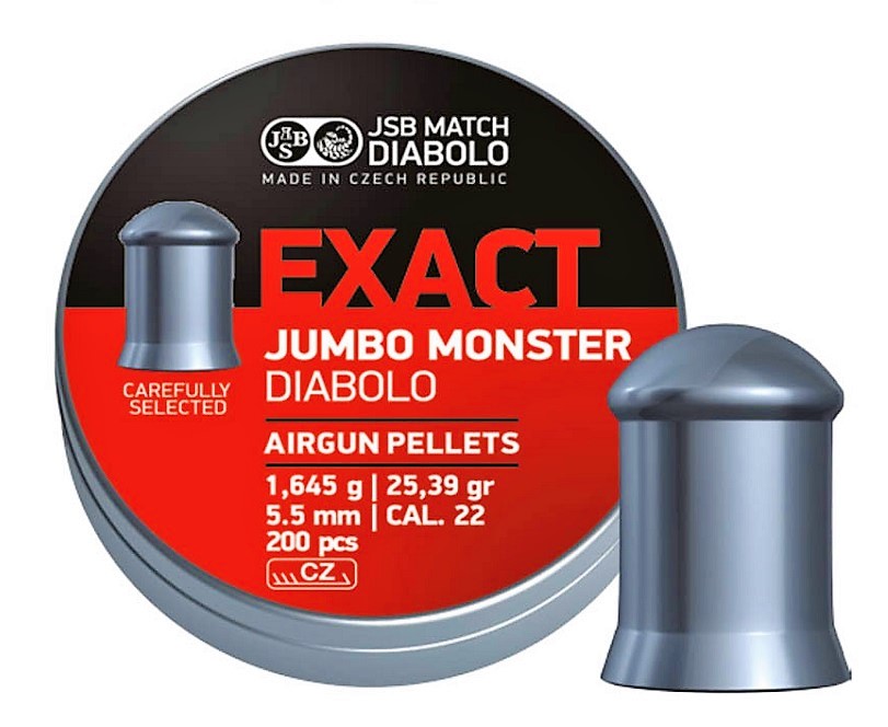 JSB Exact Jumbo Monster 5.50mm Airgun Pellets tin of 200